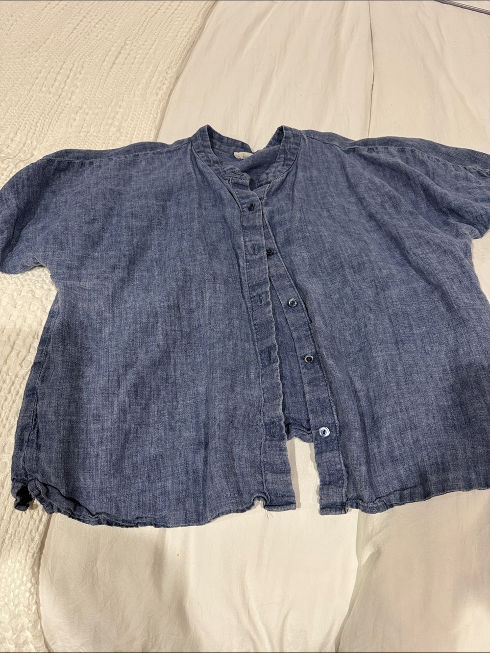 Eileen Fisher Gorgeous Blue Chambray Linen